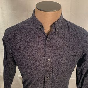 Club Monaco Navy wave pattern button down Size Small